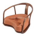 Yoga meditation seat cushion with wooden handrail